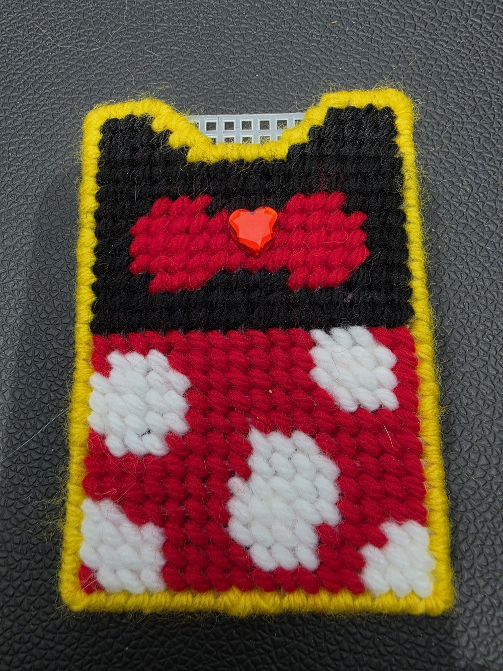 Handmade - Red, Black & White Gift Sleeve with Yellow Trim
